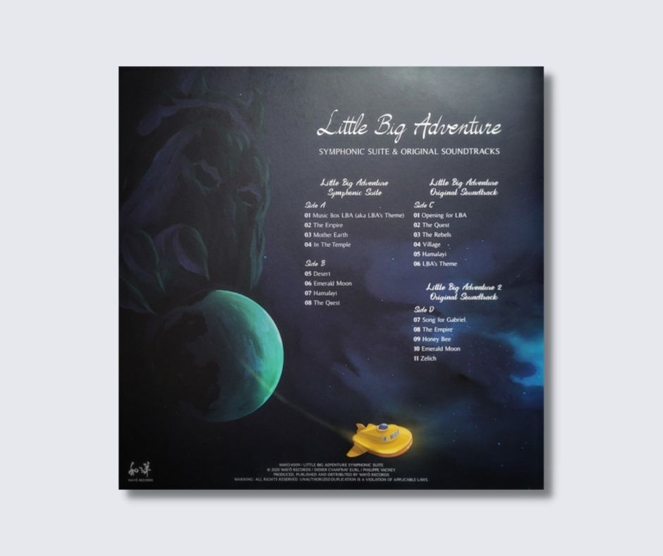 Little Big Adventure Symphonic Suite & Original Soundtracks 2xLP