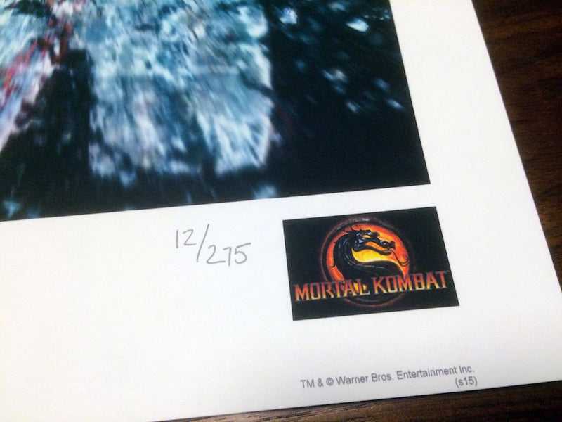 Mortal Kombat IX: Sub Zero Art showing numbered print