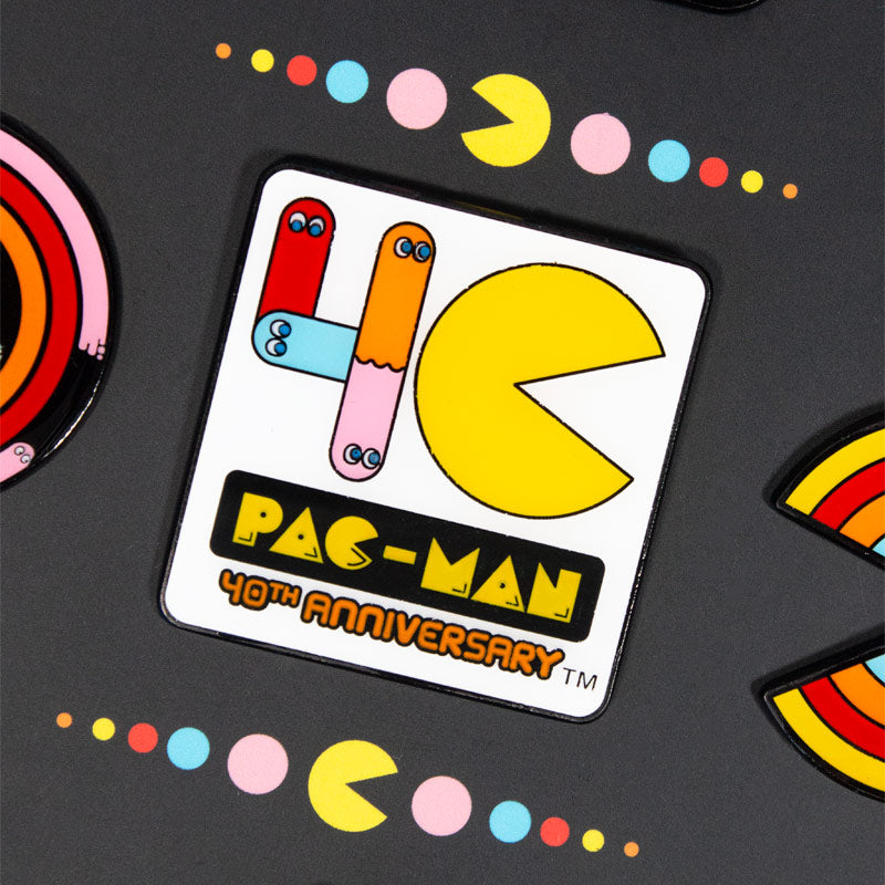 Official Pac-Man 40th Anniversary 9 Pin Badge Set