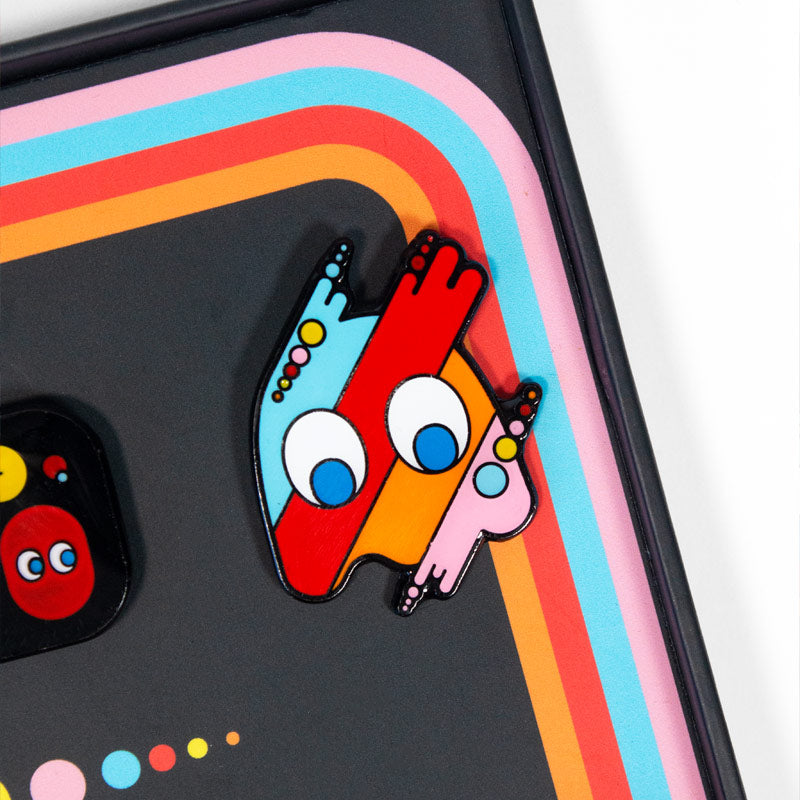 Official Pac-Man 40th Anniversary 9 Pin Badge Set