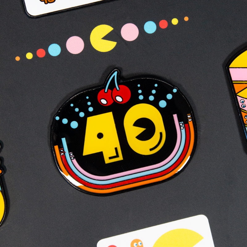 Official Pac-Man 40th Anniversary 9 Pin Badge Set