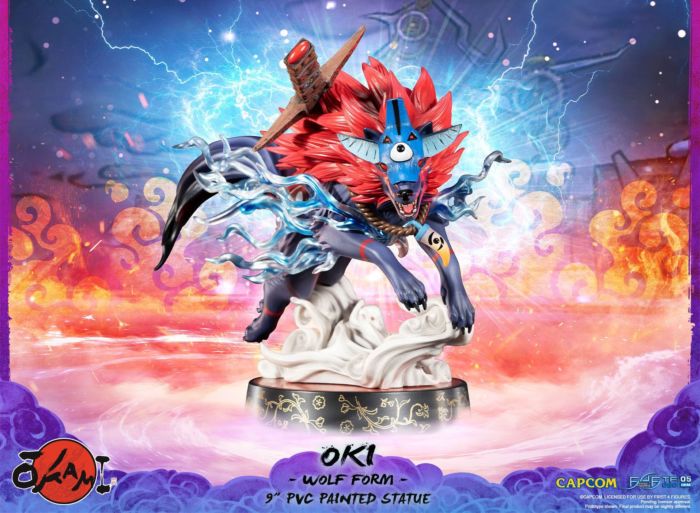 Okami - Oki Wolf form 9" PVC Statue