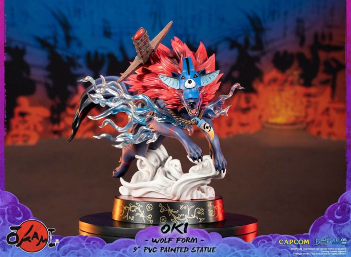 Okami - Oki Wolf form 9" PVC Statue