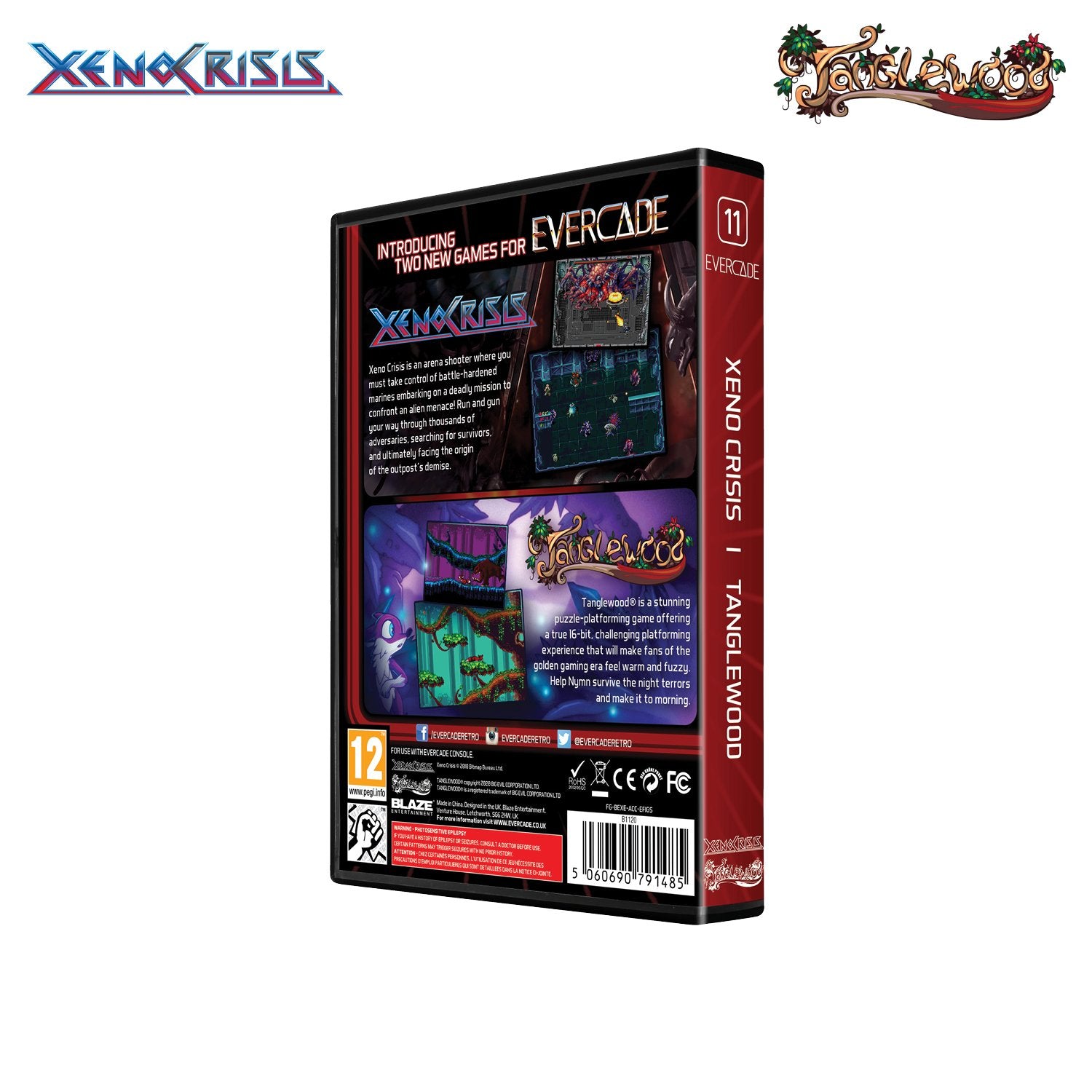 'Xeno Crisis & Tanglewood' Dual Game - Evercade Cartridge